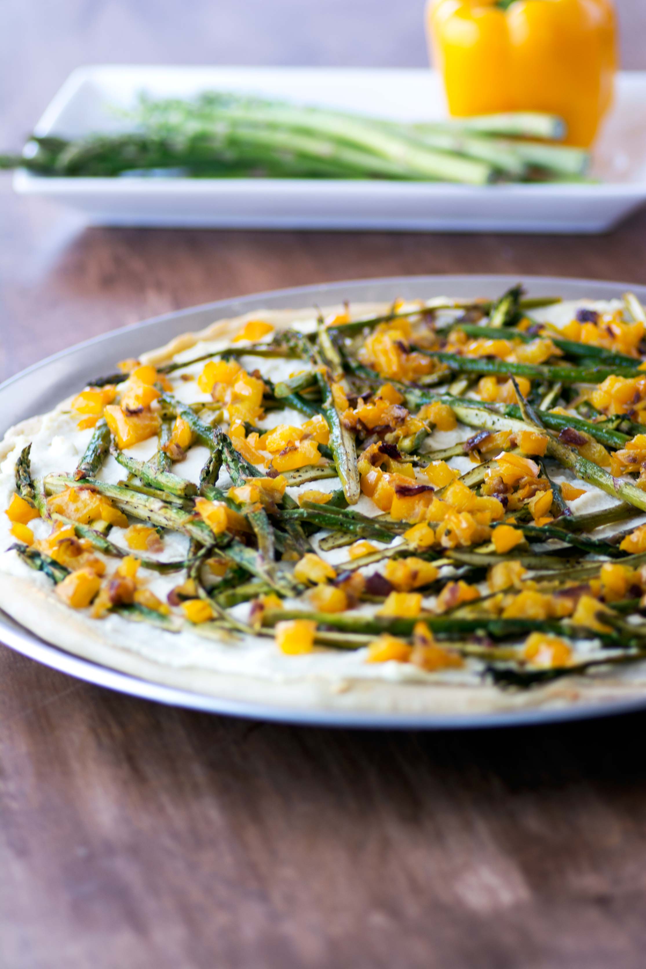Healthy Pizza: Yellow Pepper & Lemon Asparagus
