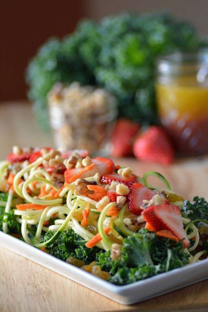 Zucchini Noodle and Strawberry Salad from Stirlist.com
