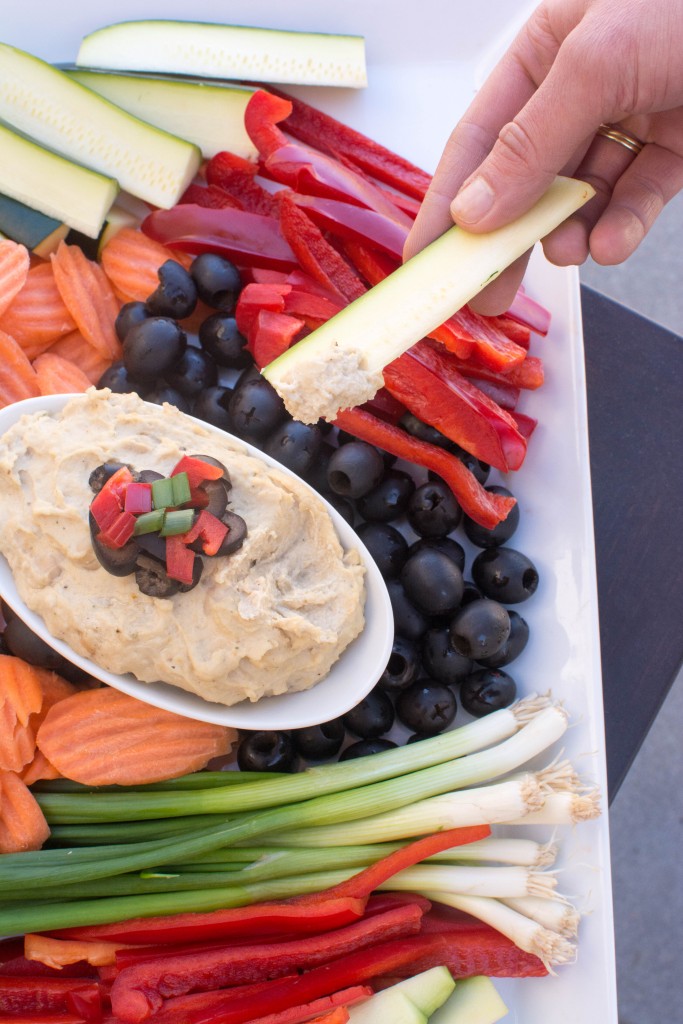 Veggie and Hummus plate from Stirlist.com 