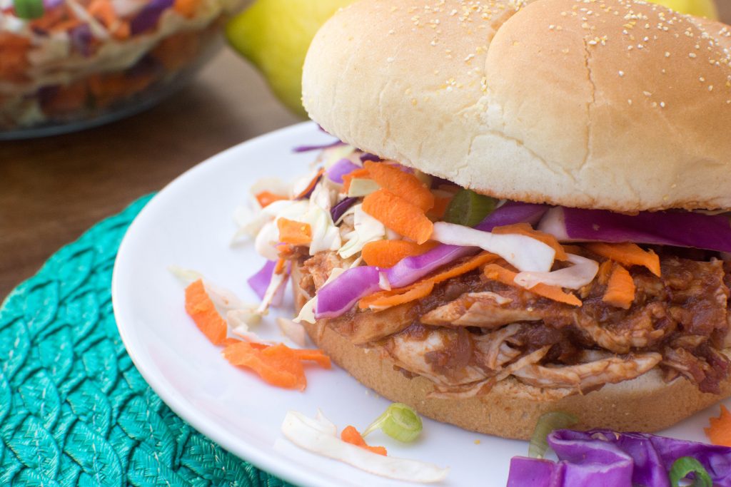 Pulled Chicken Sandwiches with Concord Grape BBQ Sauce from Stirlist.com